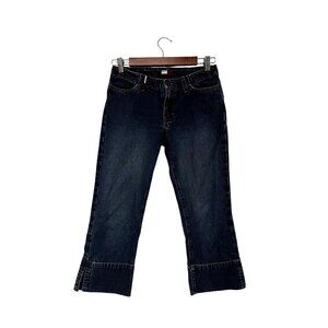 Tommy Jeans Dark Wash Women's Junior Capri Classic Fit Cotton Blend Size 5